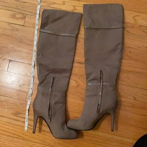 Aldo taupe healed boot